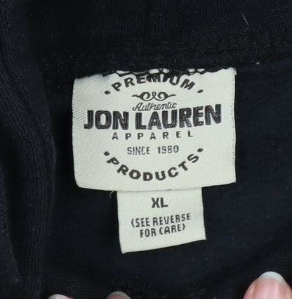Mens UK Size XL Jon Lauren Black Pullover Hoodie