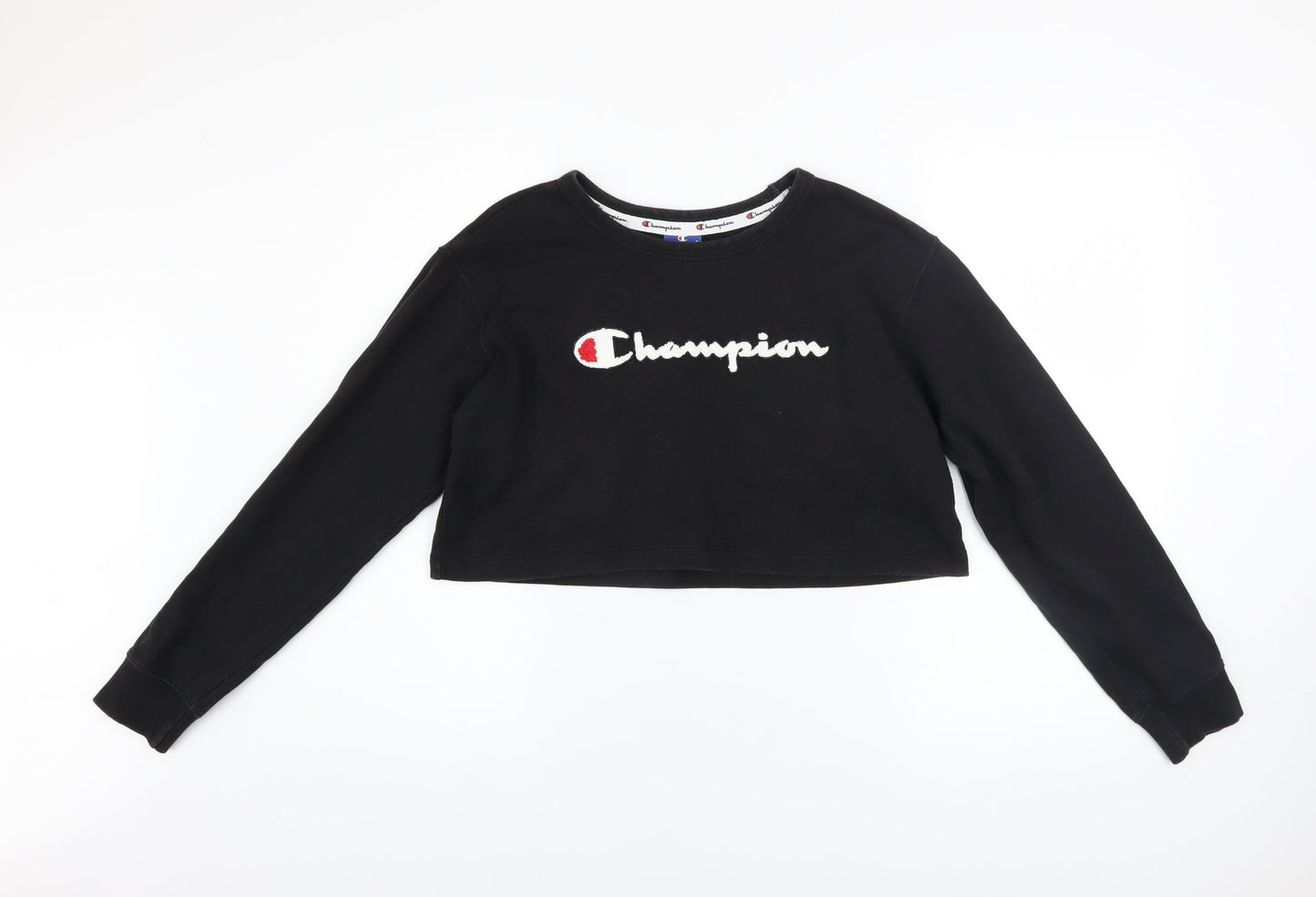 Womens UK Size M Champion Black Pullover Sweatshirt