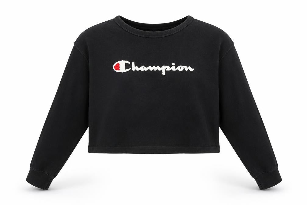Womens UK Size M Champion Black Pullover Sweatshirt