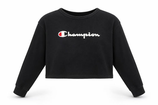 Womens UK Size M Champion Black Pullover Sweatshirt