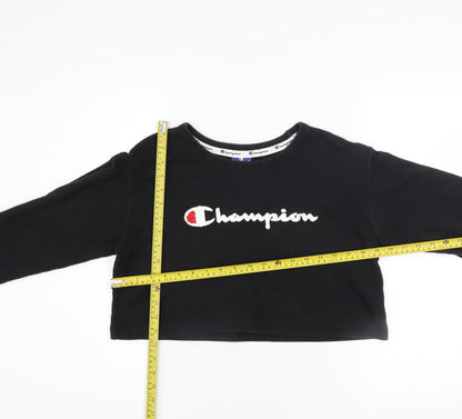 Womens UK Size M Champion Black Pullover Sweatshirt
