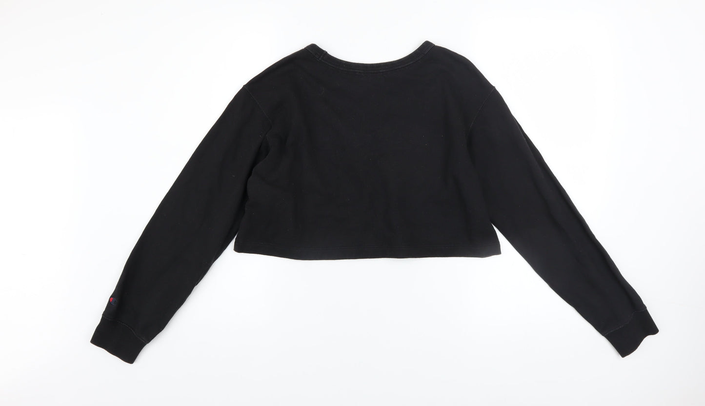 Womens UK Size M Champion Black Pullover Sweatshirt