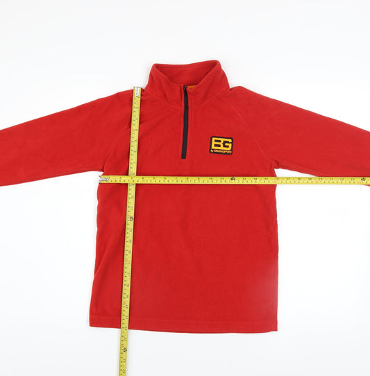 Craghoppers Bear Grylls Boys Red Fleece 1/4 Zip Sweatshirt Age 11-12