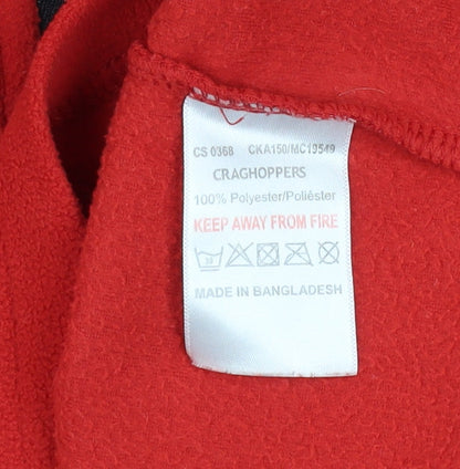 Craghoppers Bear Grylls Boys Red Fleece 1/4 Zip Sweatshirt Age 11-12