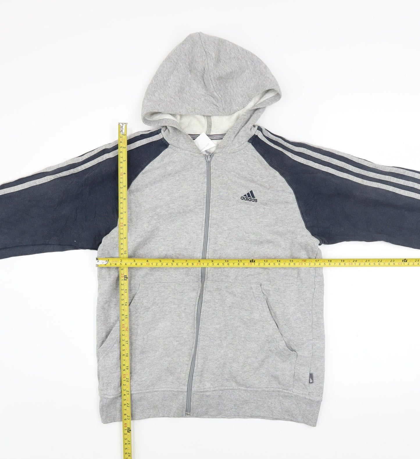 Teens UK Size L adidas Grey Full Zip Hoodie