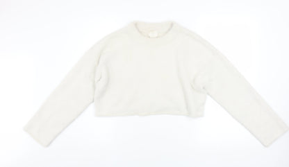 Womens UK Size M H&M White Pullover Jumper