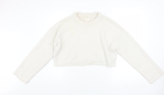 Womens UK Size M H&M White Pullover Jumper