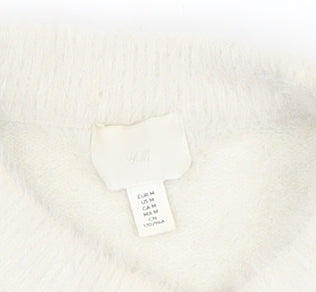 Womens UK Size M H&M White Pullover Jumper