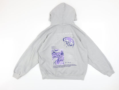 Mens UK Size S Urban Outfitters Grey Pullover Hoodie