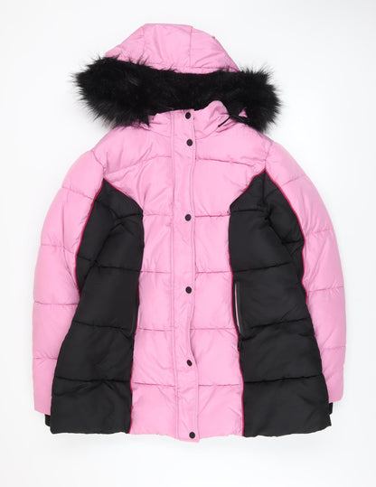 Womens UK Size 18 Yours Pink Puffer Jacket