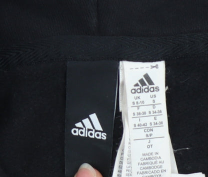 Womens UK Size S adidas Black Full Zip Hoodie