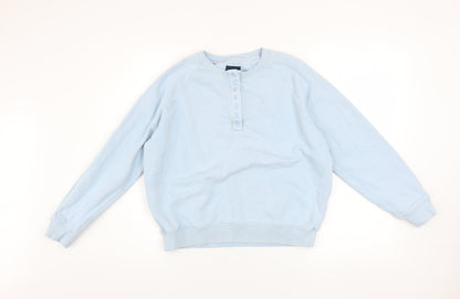 Womens UK Size 6 Crew Clothing Company Blue Henley Sweatshirt