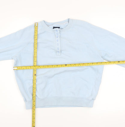 Womens UK Size 6 Crew Clothing Company Blue Henley Sweatshirt