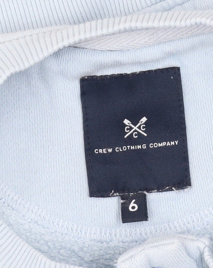 Womens UK Size 6 Crew Clothing Company Blue Henley Sweatshirt
