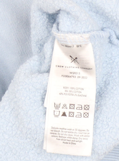 Womens UK Size 6 Crew Clothing Company Blue Henley Sweatshirt