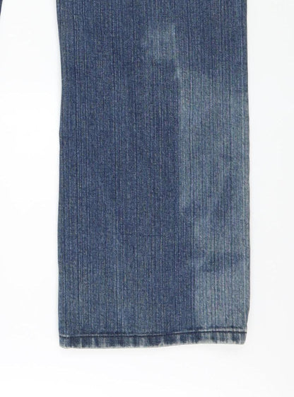 Mens UK Size 38/32 FB Jeans Regular Fit Straight Blue Jeans