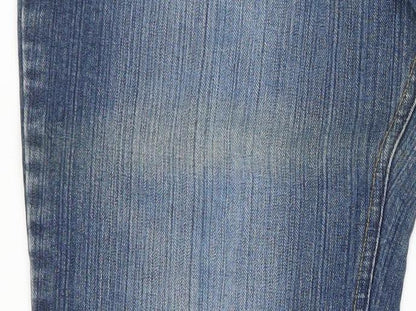 Mens UK Size 38/32 FB Jeans Regular Fit Straight Blue Jeans