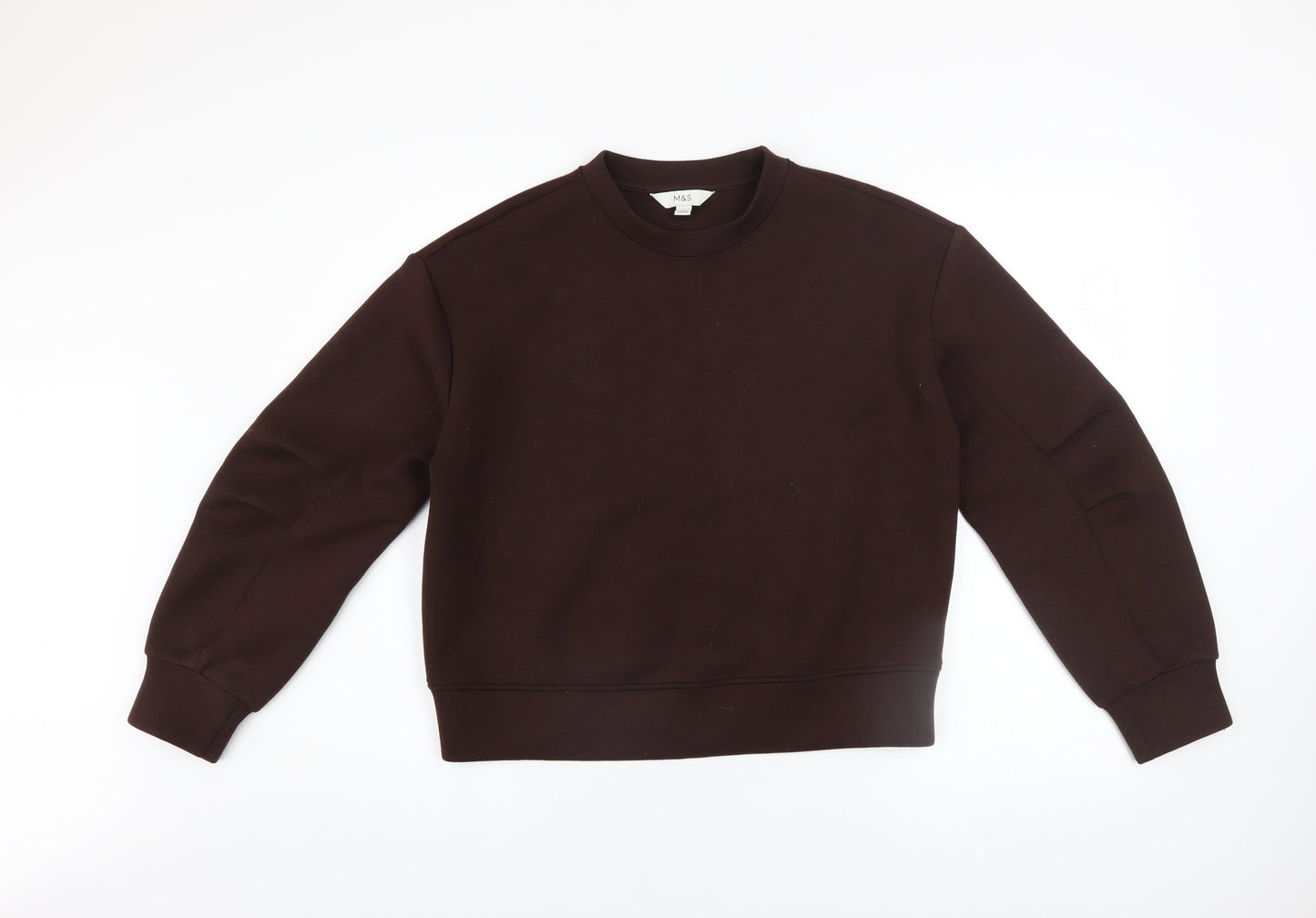 Womens UK Size S Marks and Spencer Brown Pullover Sweatshirt