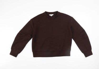 Womens UK Size S Marks and Spencer Brown Pullover Sweatshirt