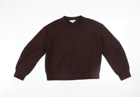 Womens UK Size S Marks and Spencer Brown Pullover Sweatshirt