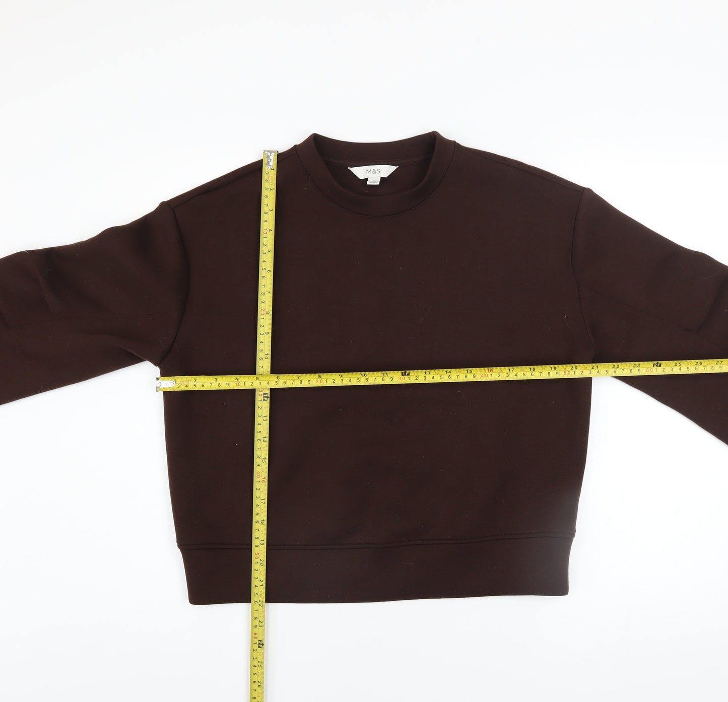 Womens UK Size S Marks and Spencer Brown Pullover Sweatshirt