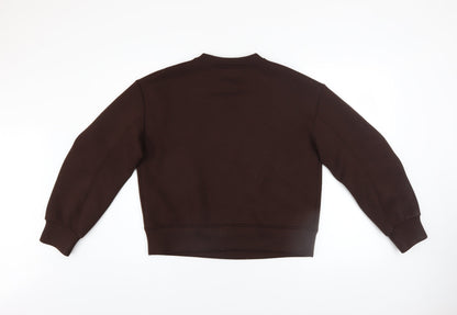 Womens UK Size S Marks and Spencer Brown Pullover Sweatshirt