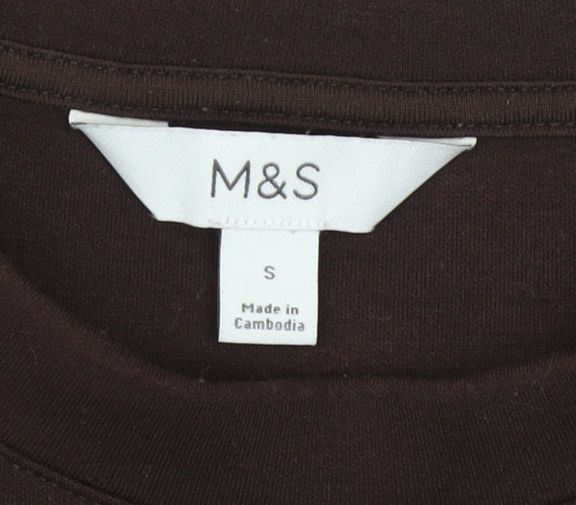 Womens UK Size S Marks and Spencer Brown Pullover Sweatshirt