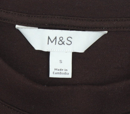Womens UK Size S Marks and Spencer Brown Pullover Sweatshirt