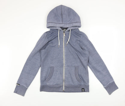 Womens UK Size L Superdry Blue Full Zip Hoodie