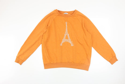 Womens UK Size M NEXT Orange Pullover Sweatshirt