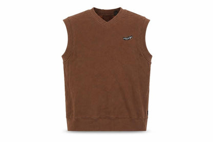 Volcom Men's Brown Sleeveless V-Neck Cotton Blend Casual Top M