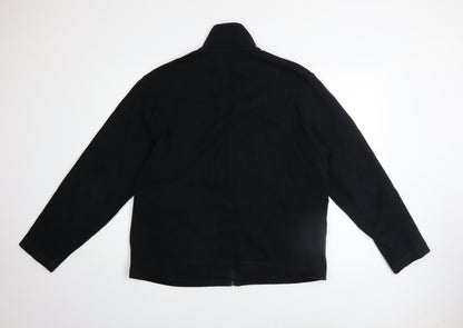 Next Men's Black Cotton Full Zip Collared Casual Jacket Size L