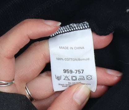 Next Men's Black Cotton Full Zip Collared Casual Jacket Size L
