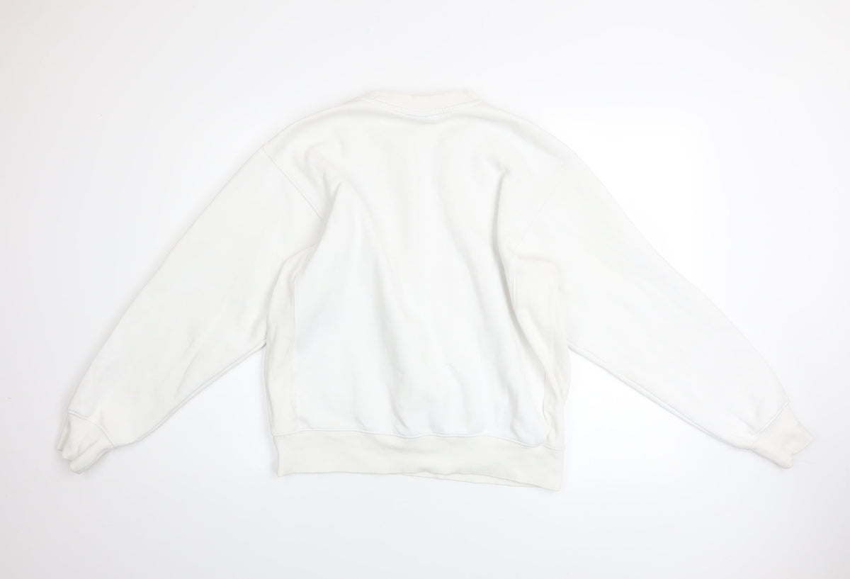 Mens UK Size S H&M White Pullover Sweatshirt