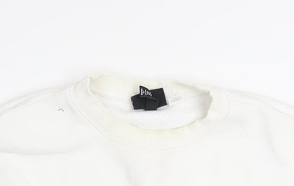 Mens UK Size S H&M White Pullover Sweatshirt