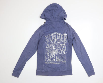 Womens UK Size 8 FatFace Blue Full Zip Hoodie