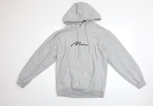 Mens UK Size XS BoohooMAN Grey Pullover Hoodie