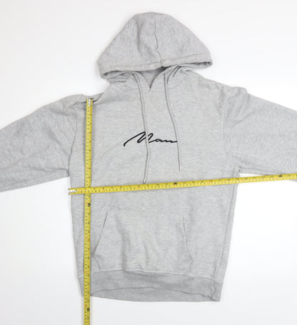 Mens UK Size XS BoohooMAN Grey Pullover Hoodie