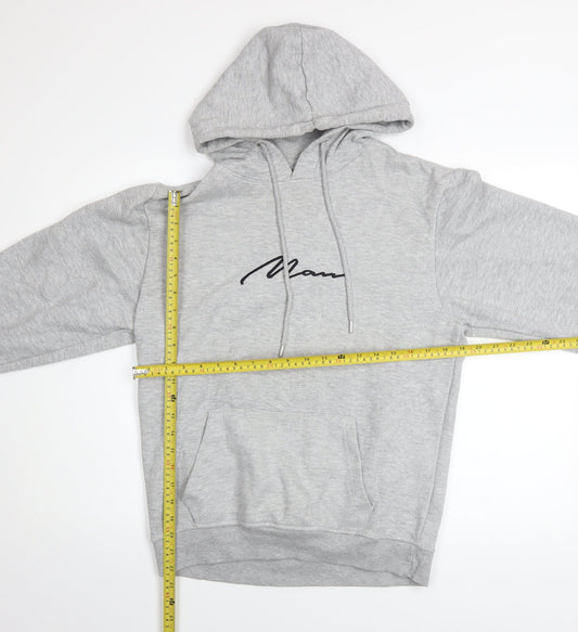 Mens UK Size XS BoohooMAN Grey Pullover Hoodie