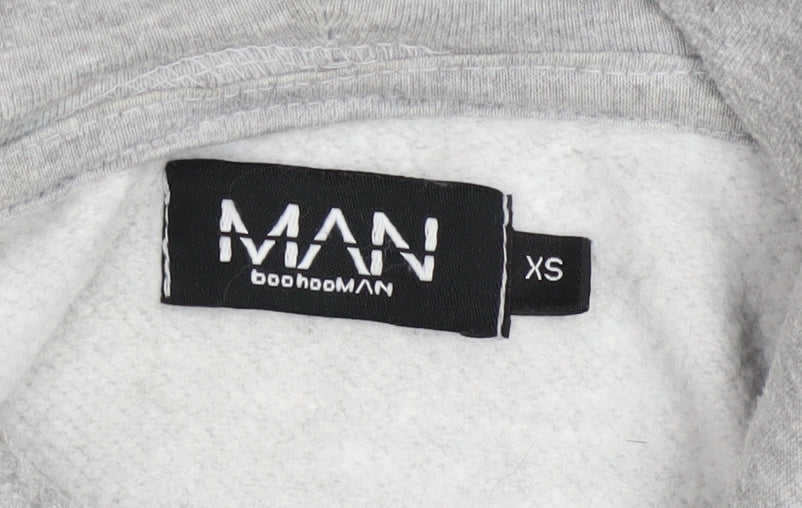 Mens UK Size XS BoohooMAN Grey Pullover Hoodie