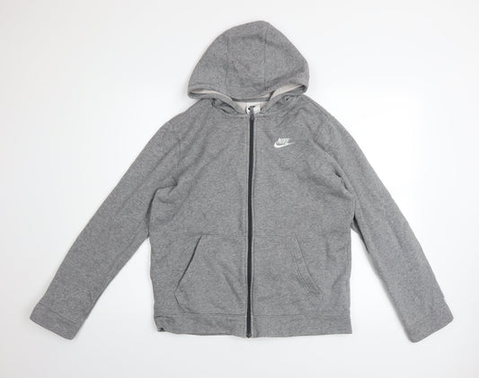 Boys UK Size XL Nike Grey Full Zip Hoodie