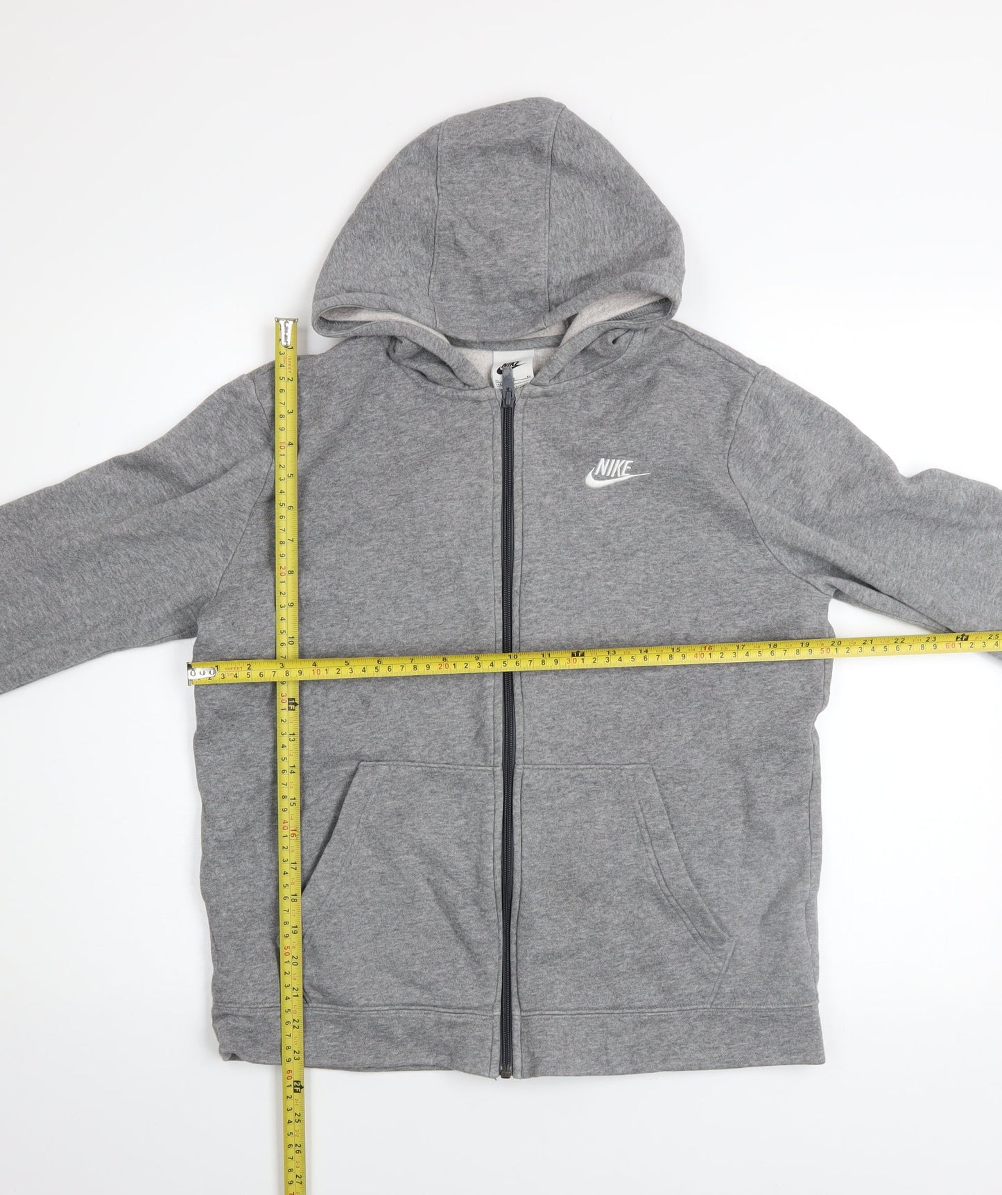 Boys UK Size XL Nike Grey Full Zip Hoodie
