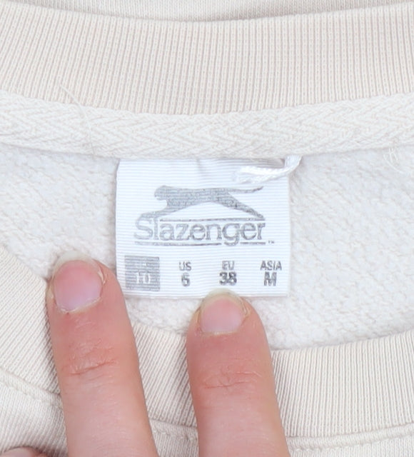 Womens UK Size 10 Slazenger Beige Pullover Sweatshirt