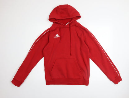Mens UK Size S adidas Red Pullover Hoodie