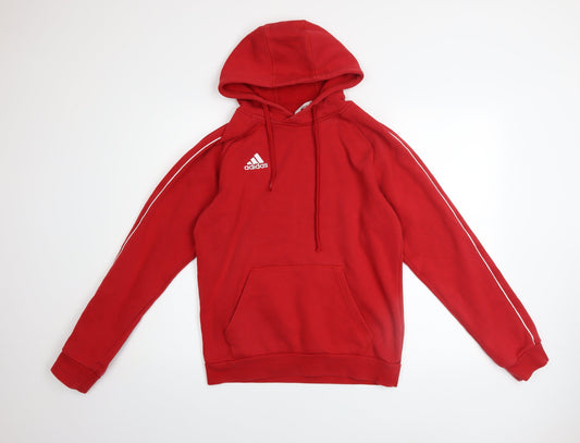 Mens UK Size S adidas Red Pullover Hoodie