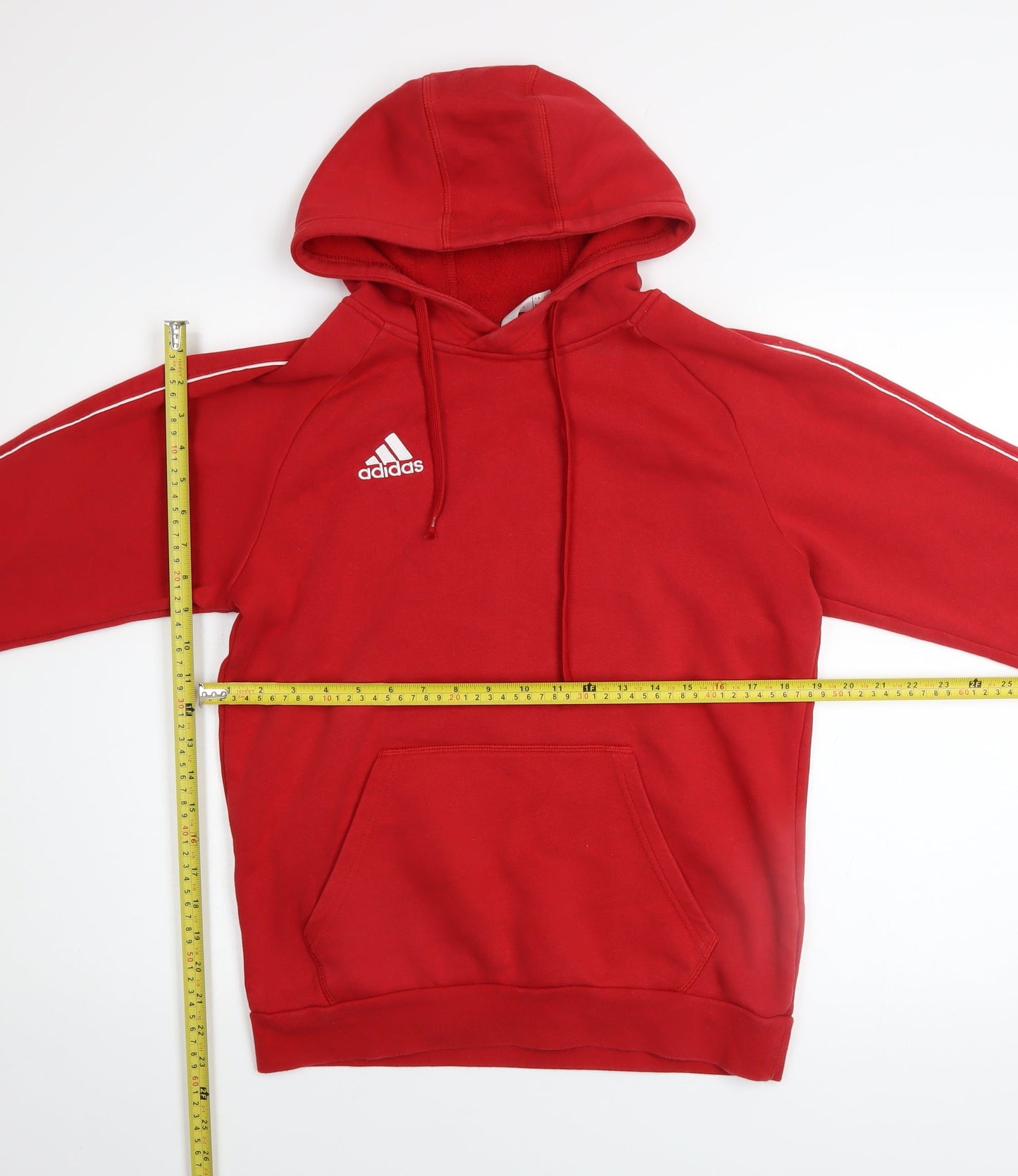 Mens UK Size S adidas Red Pullover Hoodie