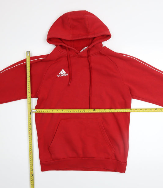 Mens UK Size S adidas Red Pullover Hoodie