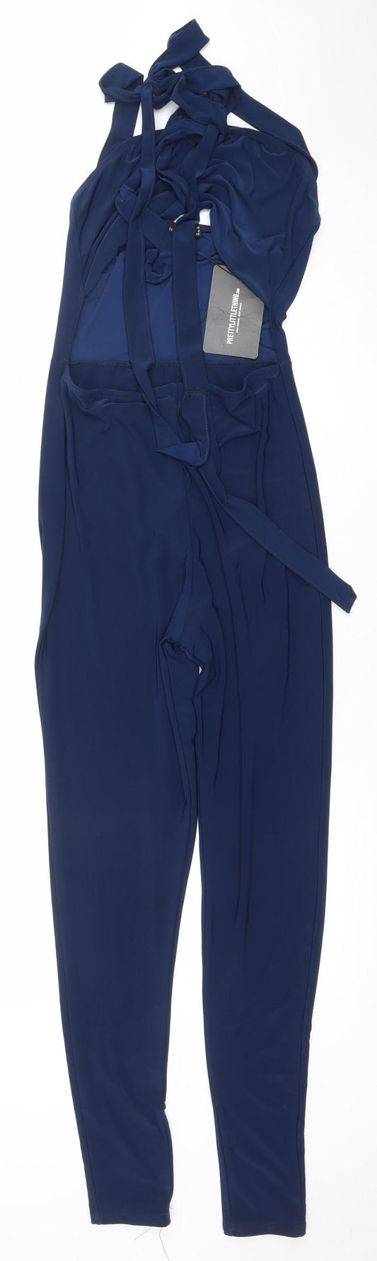 Womens UK Size 10 PRETTYLITTLETHING One-Piece Blue Jumpsuit