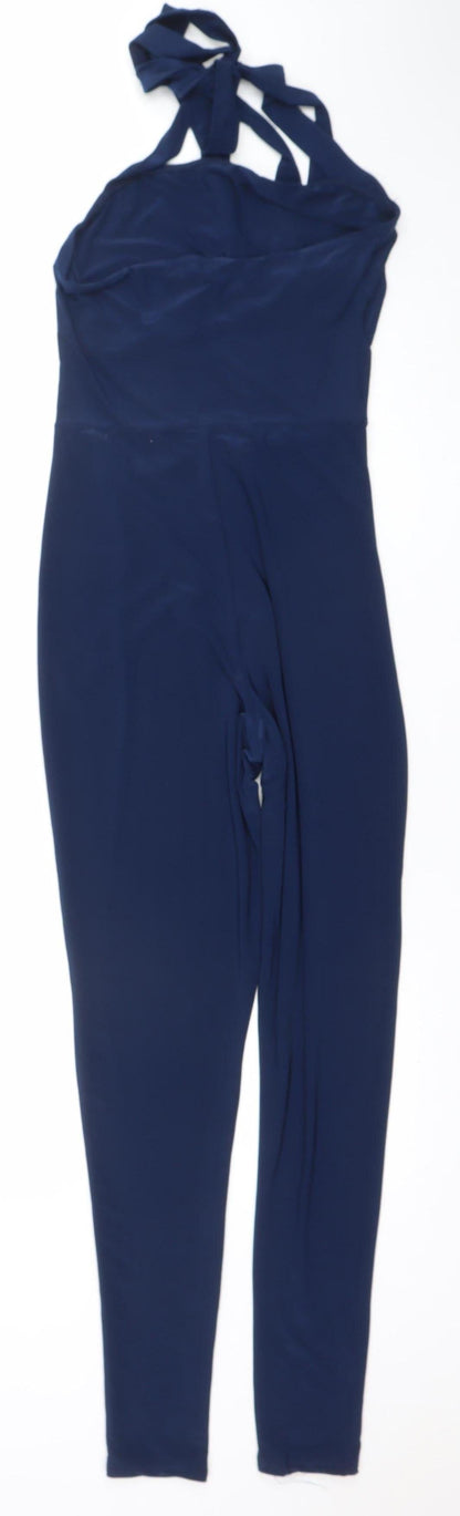 Womens UK Size 10 PRETTYLITTLETHING One-Piece Blue Jumpsuit