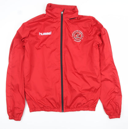 Mens UK Size L Hummel Red Windbreaker Coat